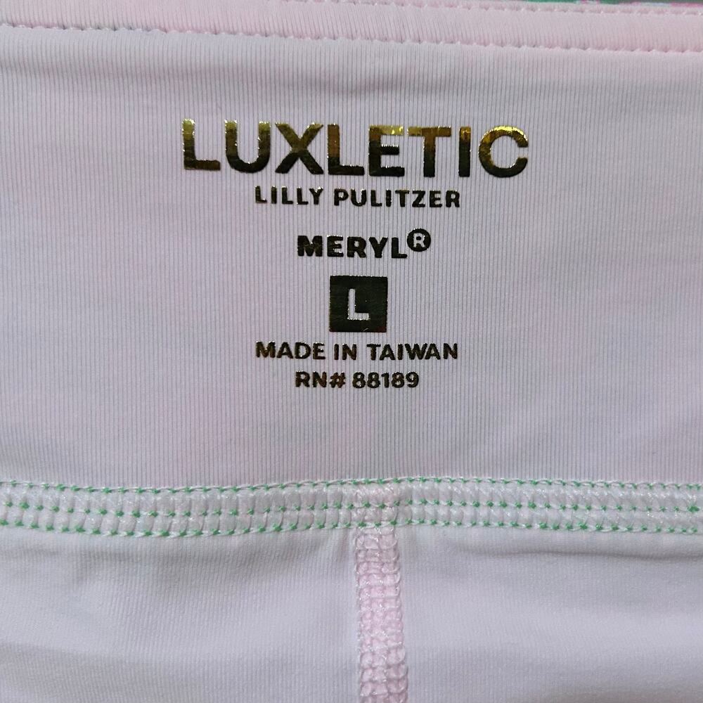 Lilly Pulitzer UPF 50+ Luxletic Maryana Skort Size L Fauna Green Pineapple Print - Picture 4 of 8